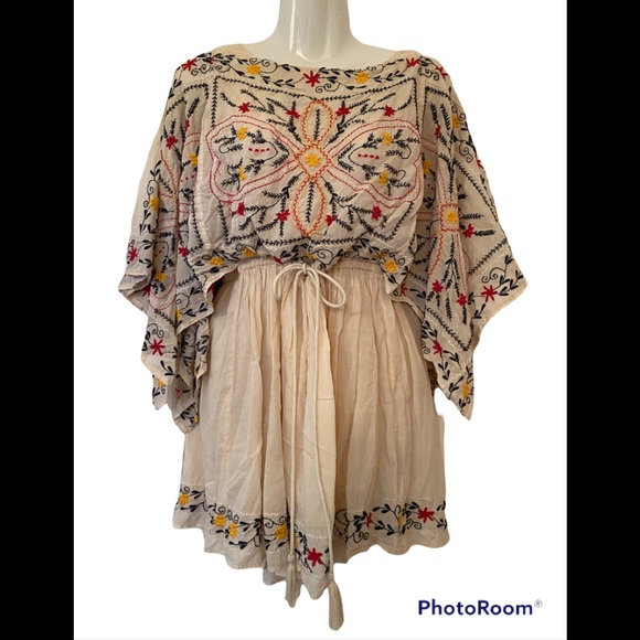 Free People Batiste Frida Embroidered Dress Sz S